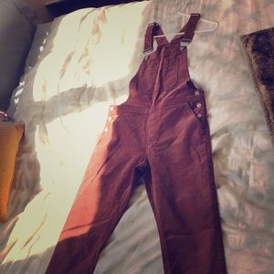 Brown cords overalls NWT